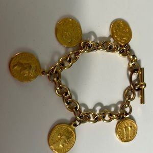 Gold plated bracelet.